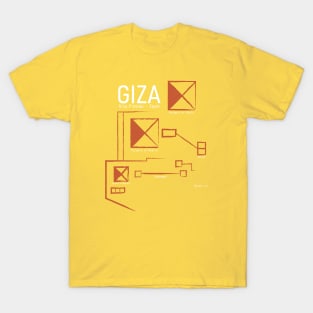 Giza Pyramids Map T-Shirt